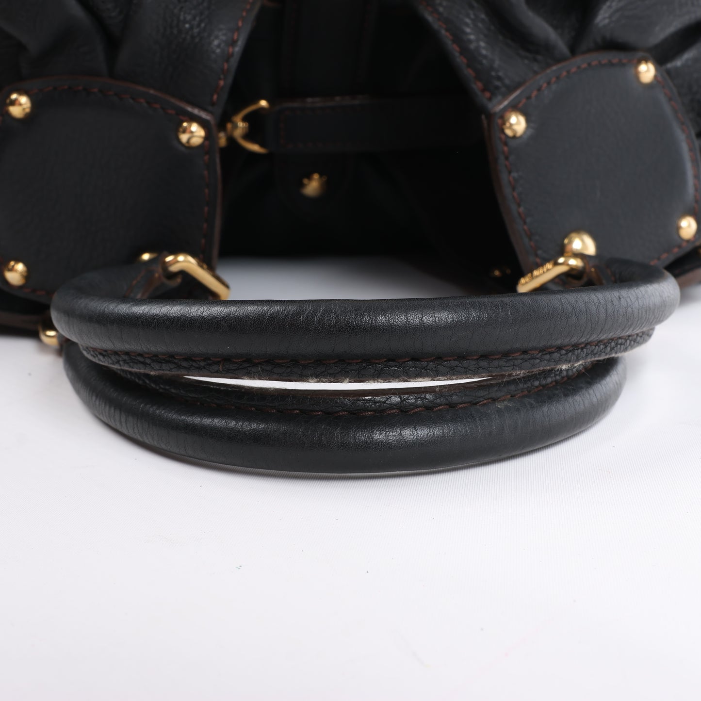 Louis Vuitton Monogram Mahina L Lunar PM Handtasche aus Leder in Schwarz M95765