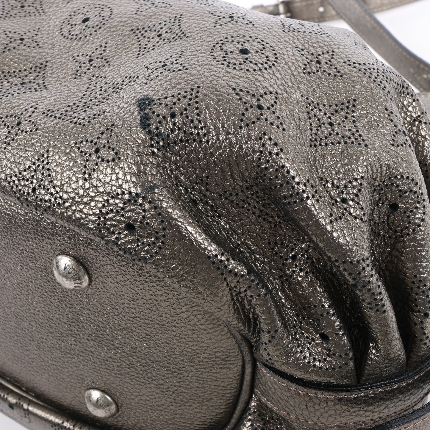 Louis Vuitton Metallic Monogram Mahina Leather Solar XS Shoulder Bag in Bronze M95717
