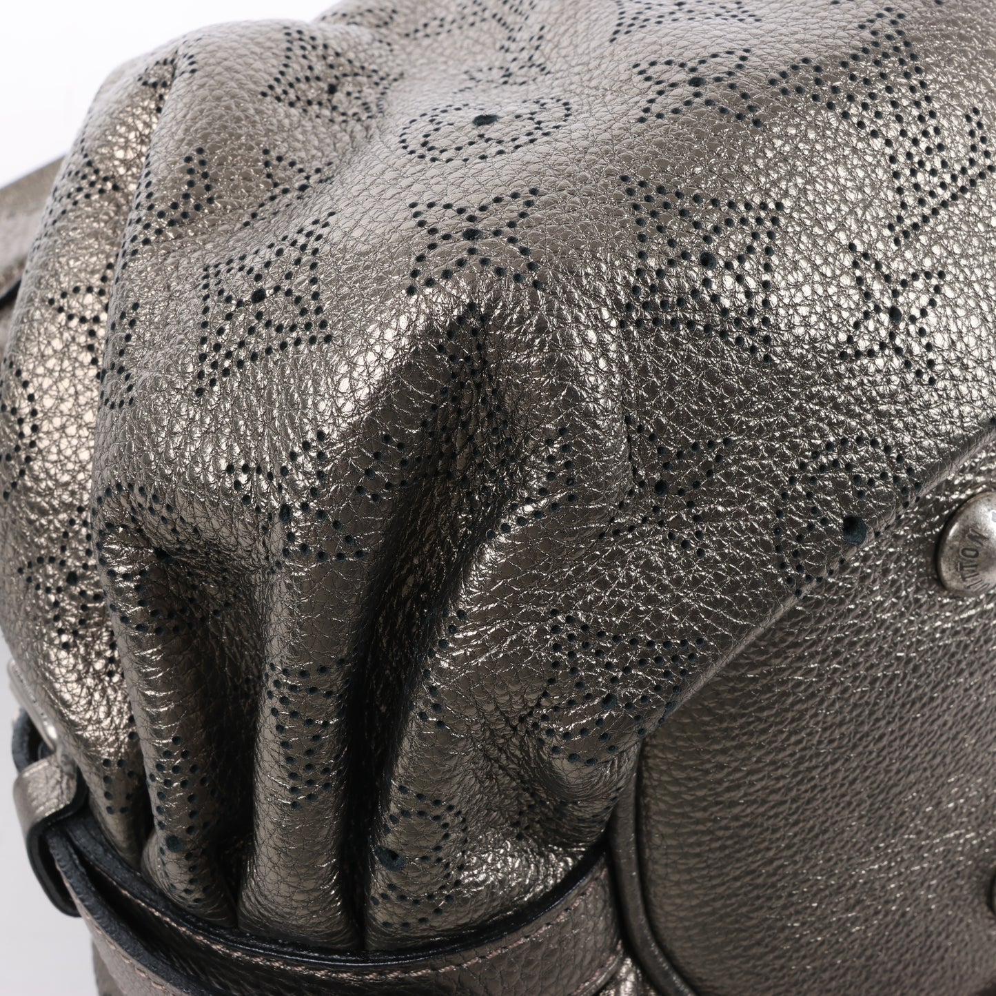 Louis Vuitton Metallic Monogram Mahina Leather Solar XS Shoulder Bag in Bronze M95717