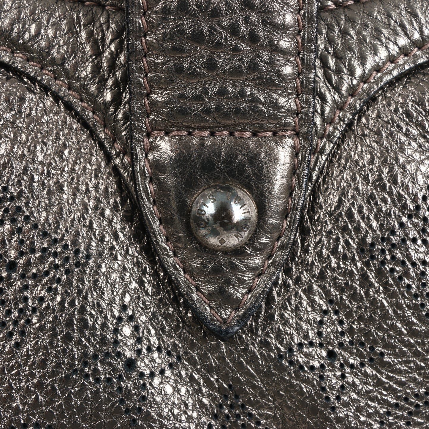 Louis Vuitton Metallic Monogram Mahina Leather Solar XS Shoulder Bag in Bronze M95717