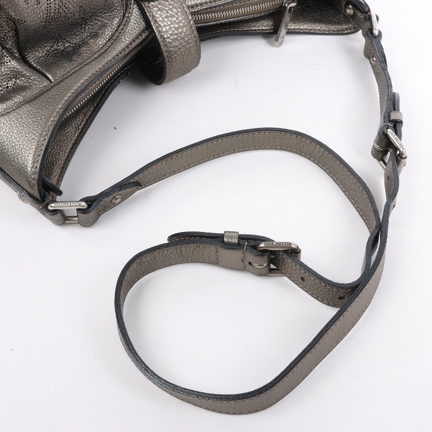 Louis Vuitton Metallic Monogram Mahina Leather Solar XS Shoulder Bag in Bronze M95717