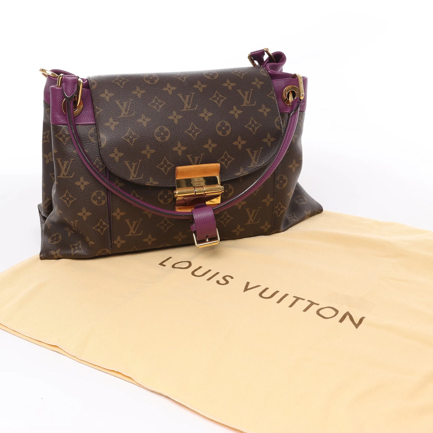 Sac bandoulière Louis Vuitton Monogram Olympe en violet et marron M41057
