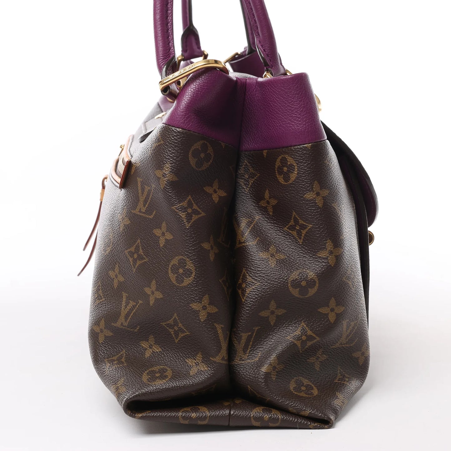 Sac bandoulière Louis Vuitton Monogram Olympe en violet et marron M41057