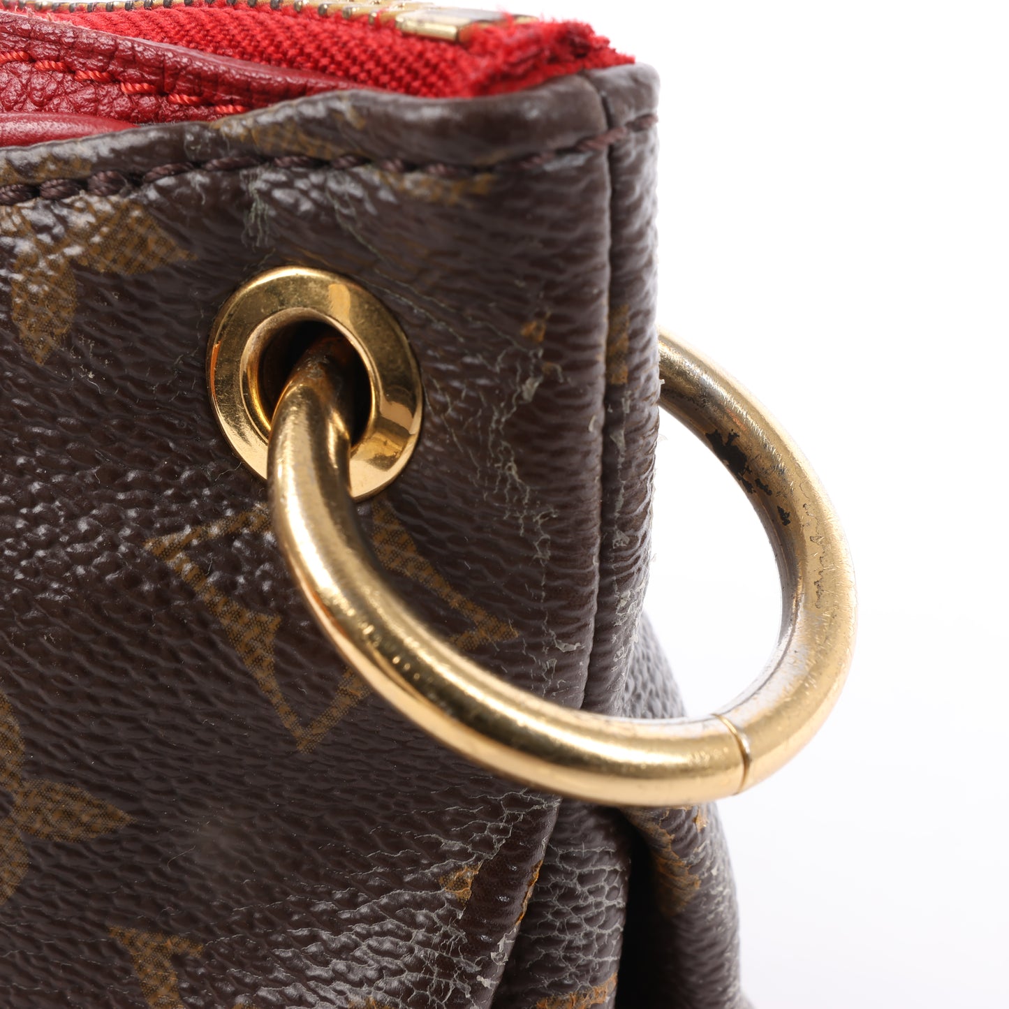 Louis Vuitton Monogram Pallas BB 2Way Handtasche in Rot M50068