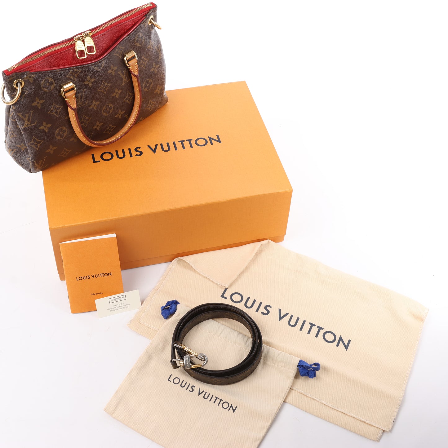 Louis Vuitton Monogram Pallas BB 2Way Handtasche in Rot M50068