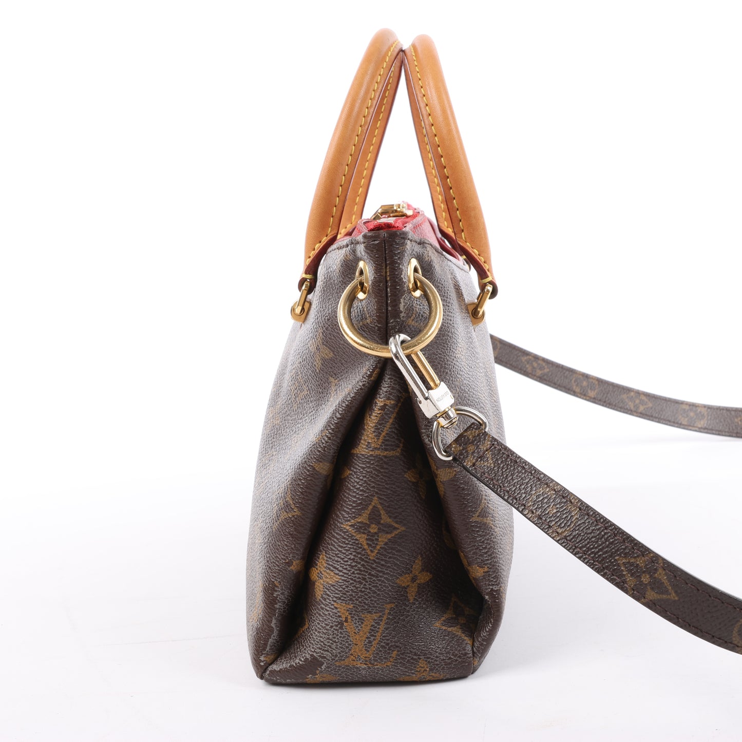Louis Vuitton Monogram Pallas BB 2Way Handtasche in Rot M50068