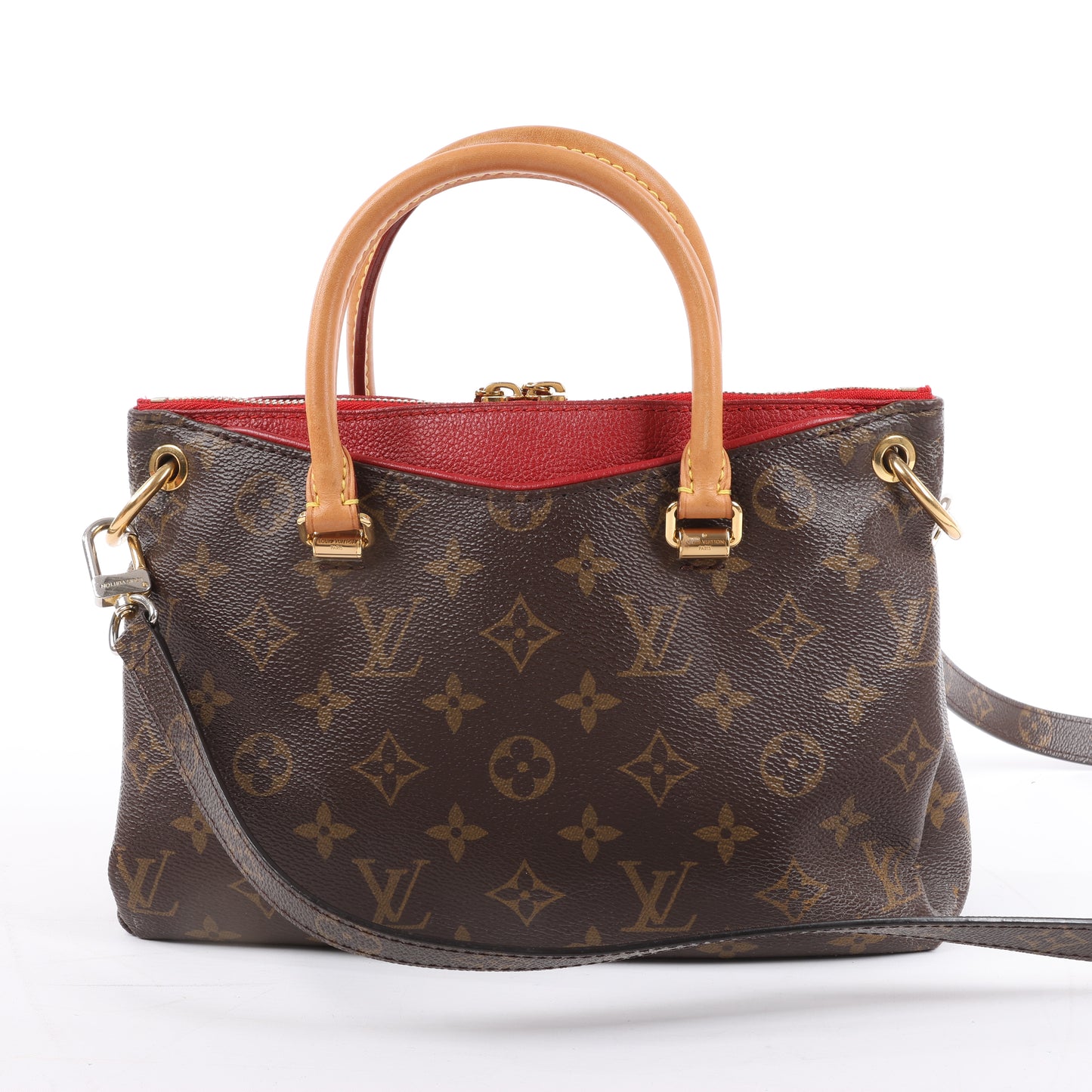 Louis Vuitton Monogram Pallas BB 2Way Handtasche in Rot M50068