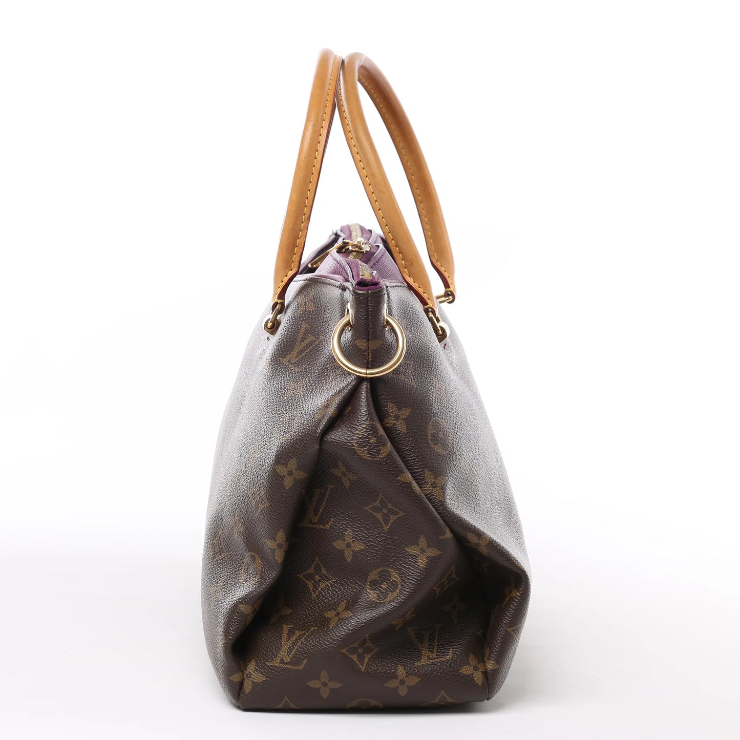 Louis Vuitton Monogram Pallas MM 2Way Handtasche in Lila x Braun M41059