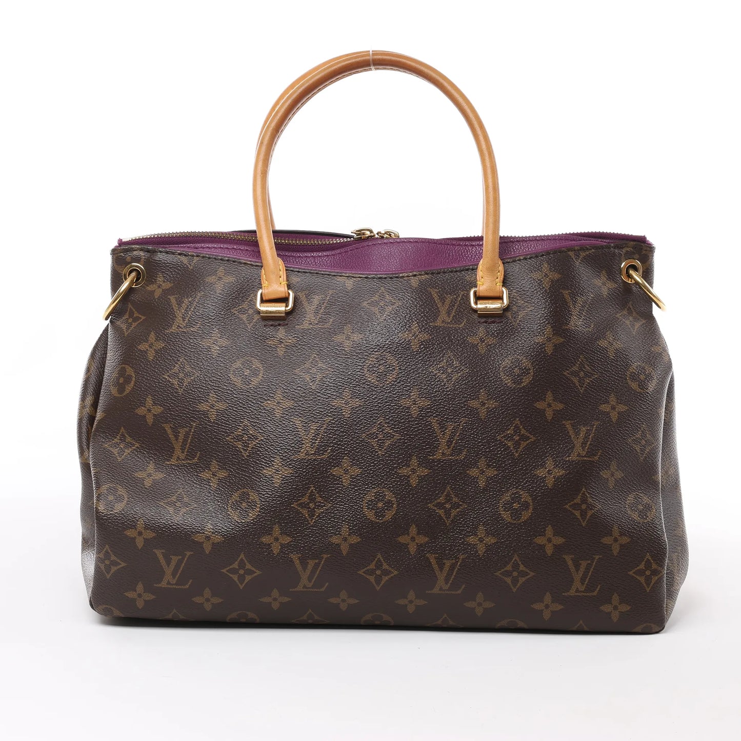 Louis Vuitton Monogram Pallas MM 2Way Handtasche in Lila x Braun M41059
