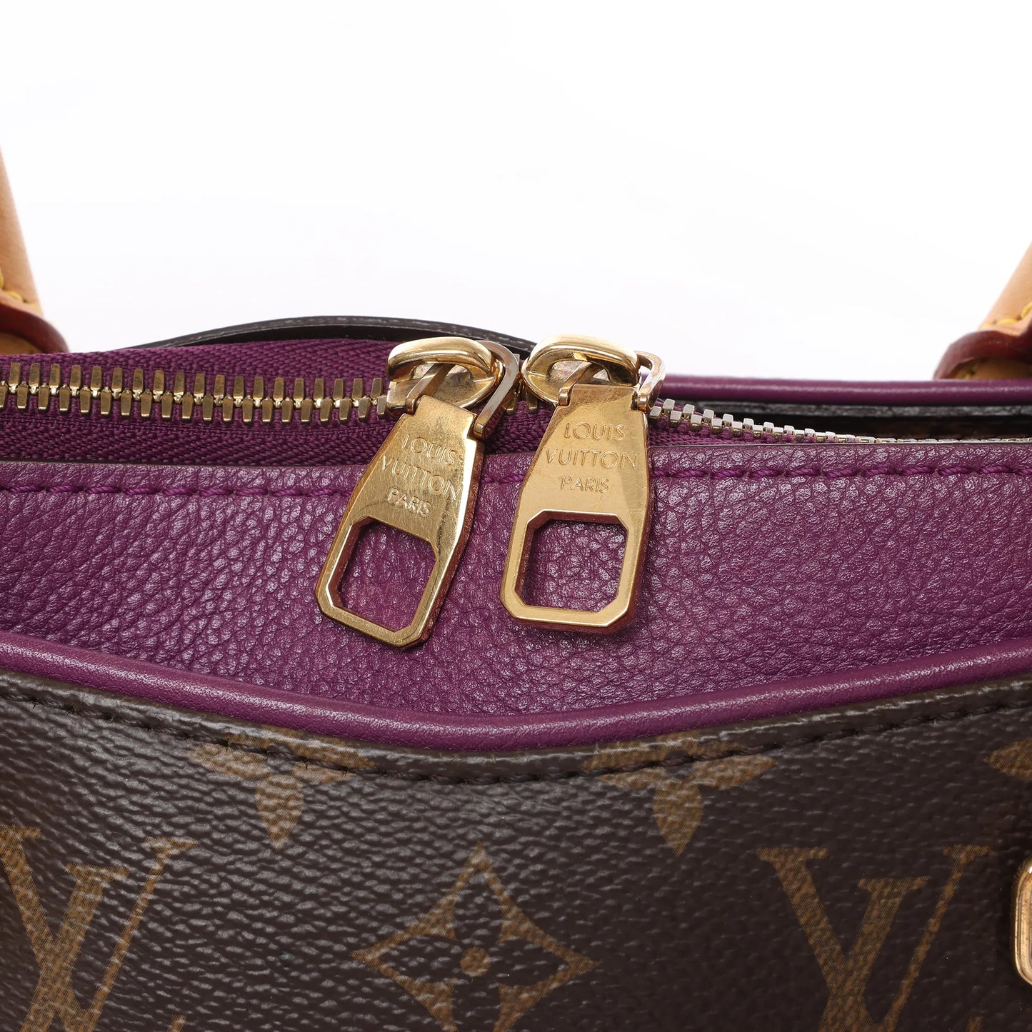 Louis Vuitton Monogram Pallas MM 2Way Handtasche in Lila x Braun M41059