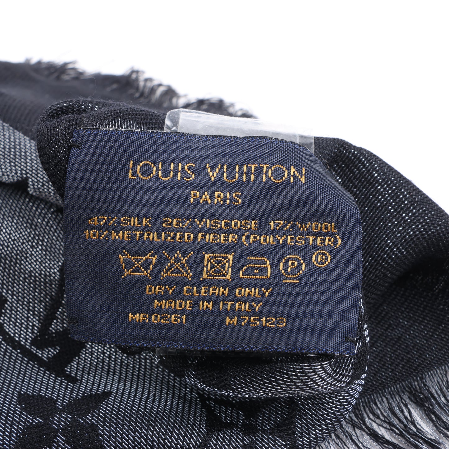 Louis Vuitton Monogram Shine Seidenschal in Schwarz M75123 MR0261