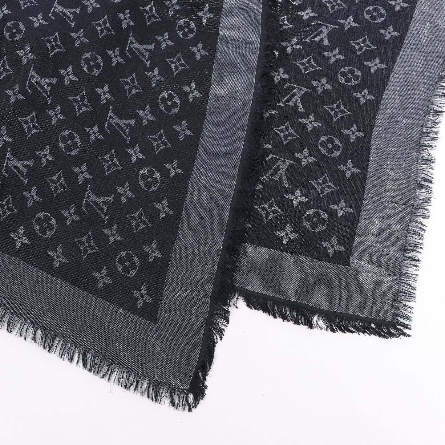 Louis Vuitton Monogram Shine Seidenschal in Schwarz M75123 MR0261