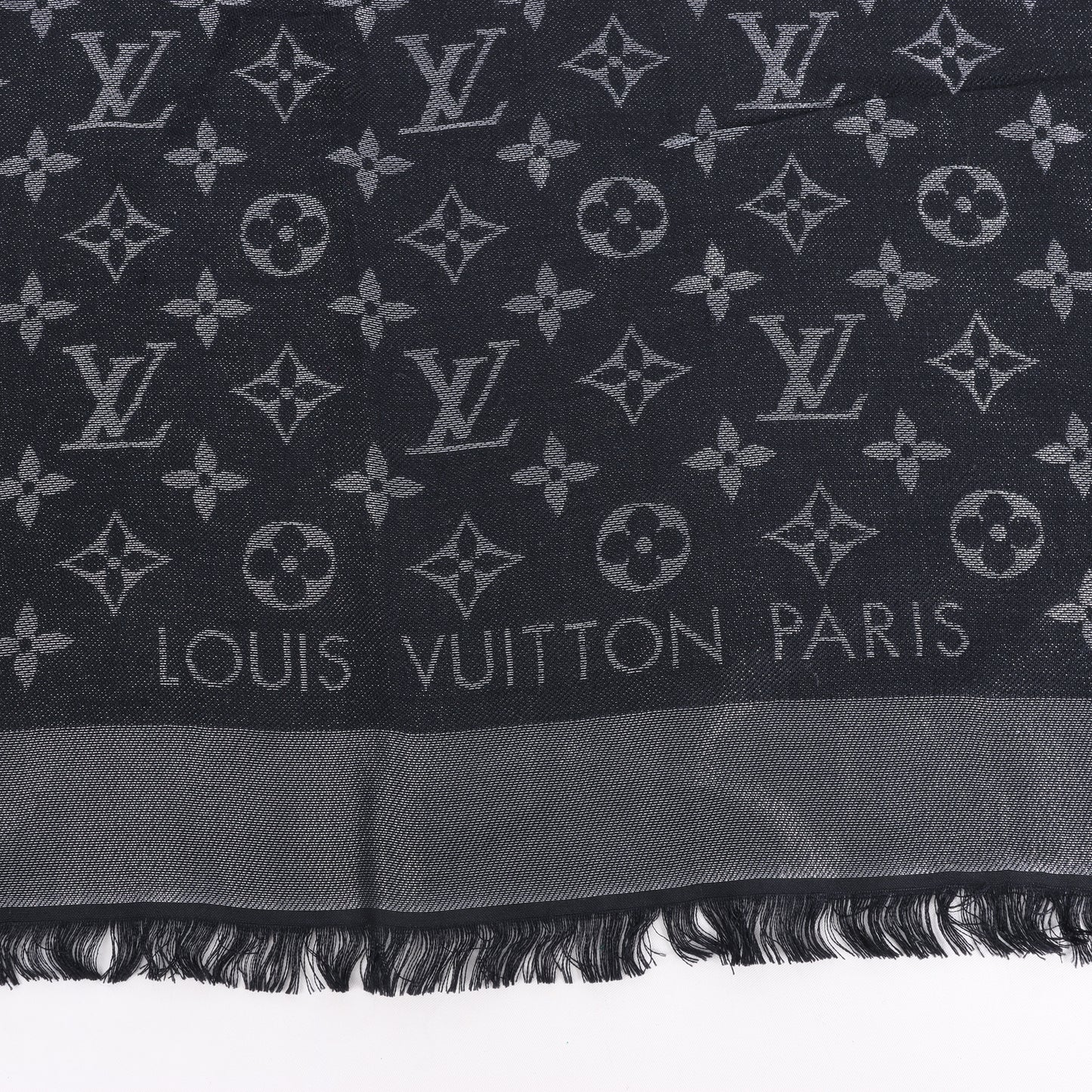 Louis Vuitton Monogram Shine Seidenschal in Schwarz M75123 MR0261