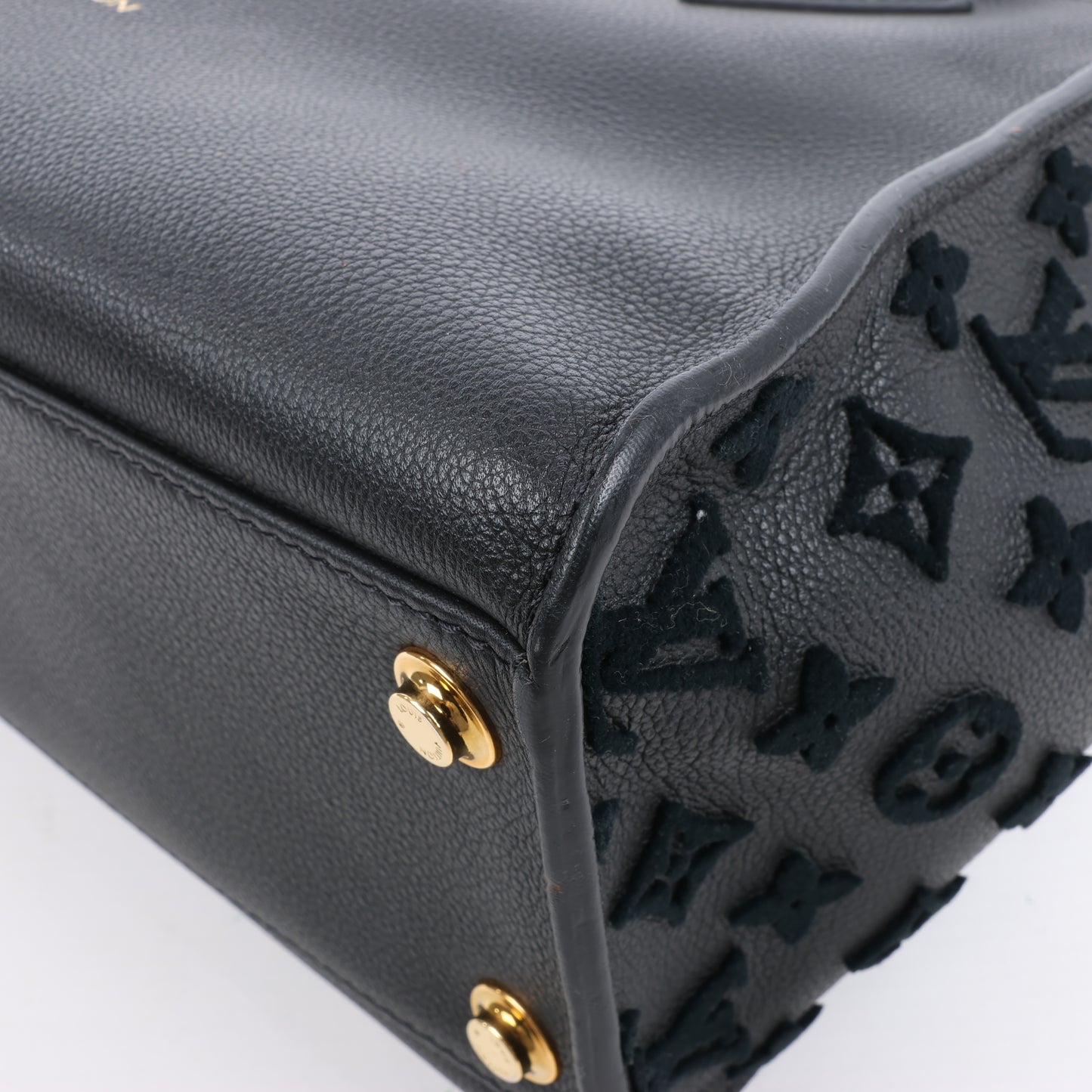 Louis Vuitton Monogram Tuffetage On My Side Handbag in Black M53826