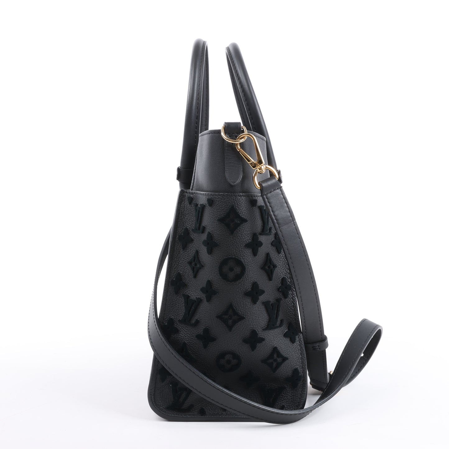 Louis Vuitton Monogram Tuffetage On My Side Handbag in Black M53826