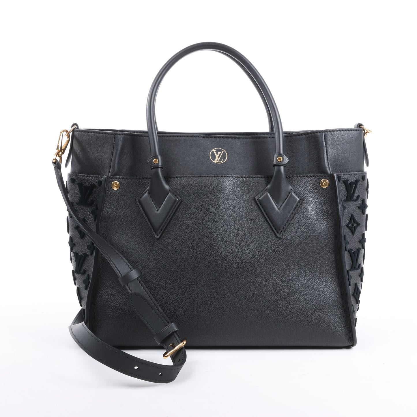 Louis Vuitton Monogram Tuffetage On My Side Handbag in Black M53826