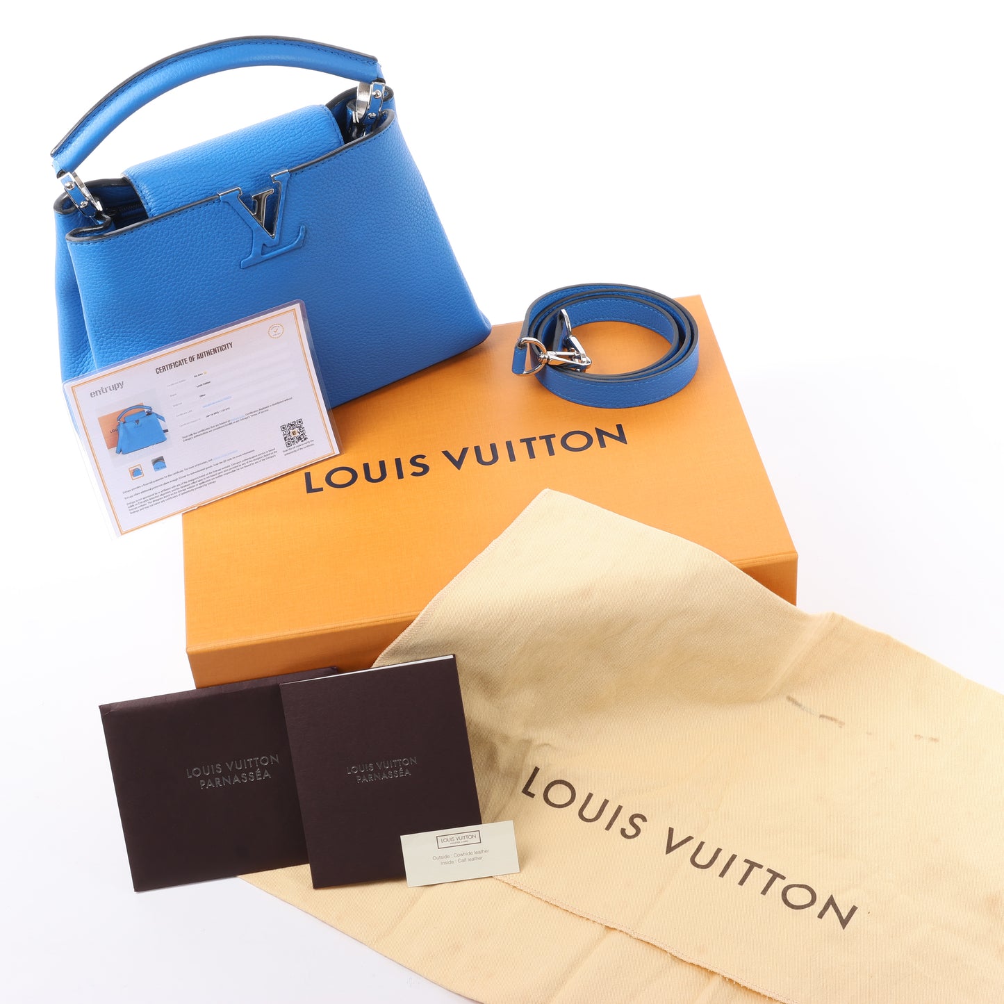 Louis Vuitton Taurillon Capucines BB Sac à main en Bleu