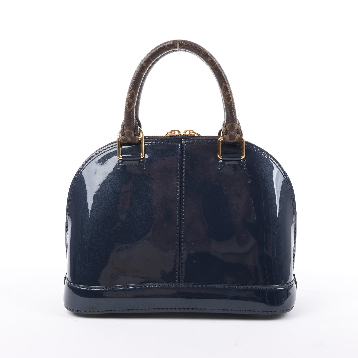 Louis Vuitton Alma BB Monogram Canvas and Vernis Leather Handbag in Navy M54705