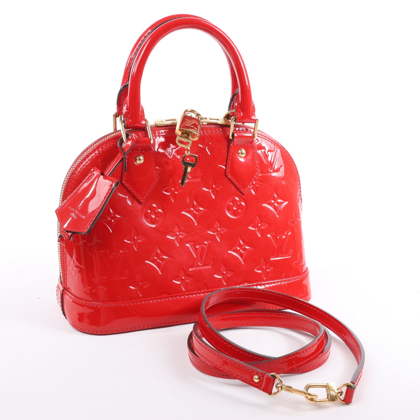 Louis Vuitton Monogram Vernis Alma BB Handtasche in Rot M90174