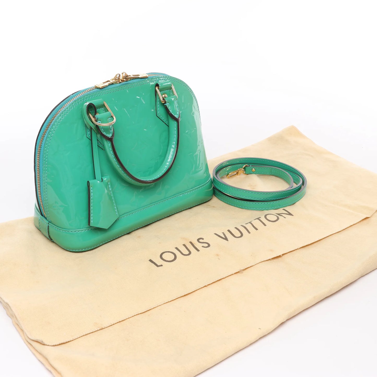 Louis Vuitton Monogram Vernis Alma BB Handtasche in Grün M90302