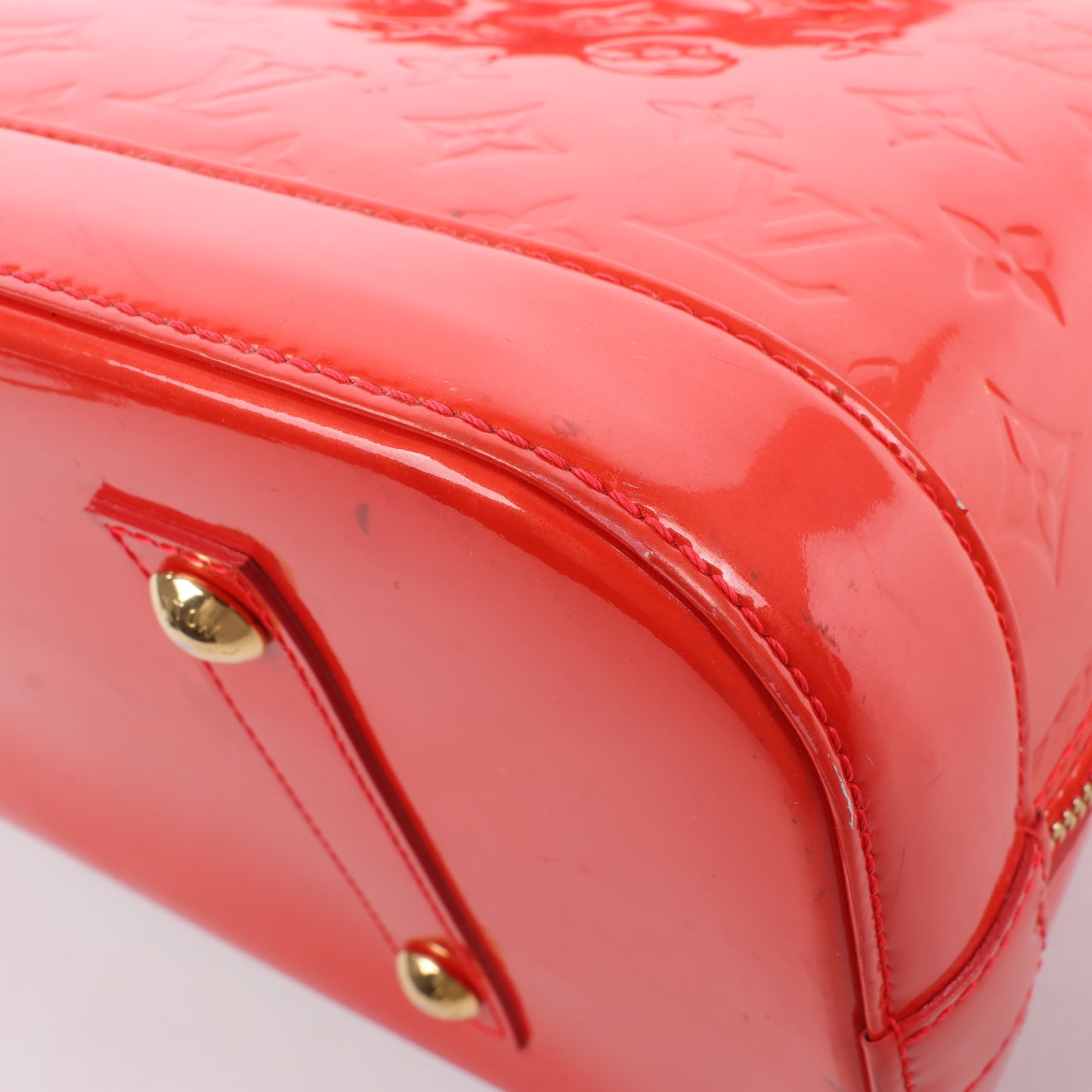 Sac à main Louis Vuitton Vernis Alma GM en rouge M91693