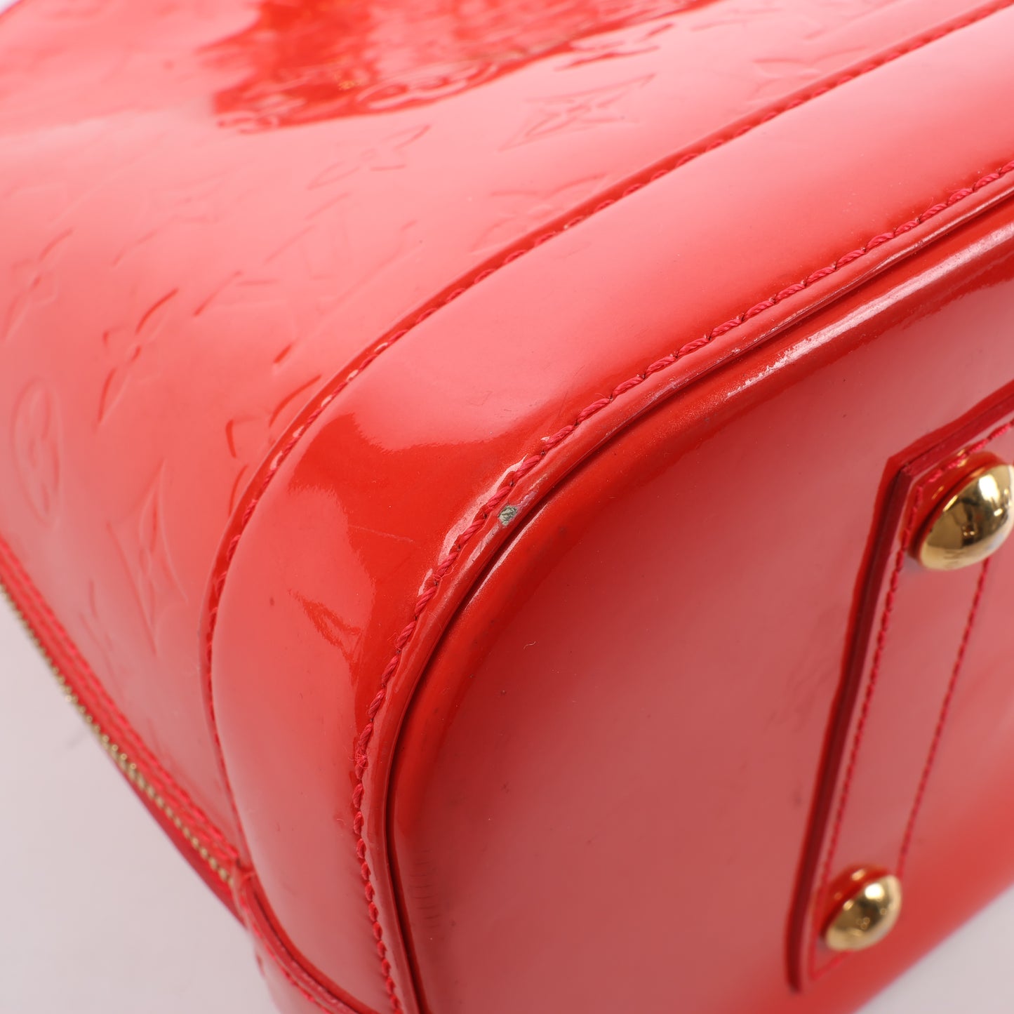 Sac à main Louis Vuitton Vernis Alma GM en rouge M91693