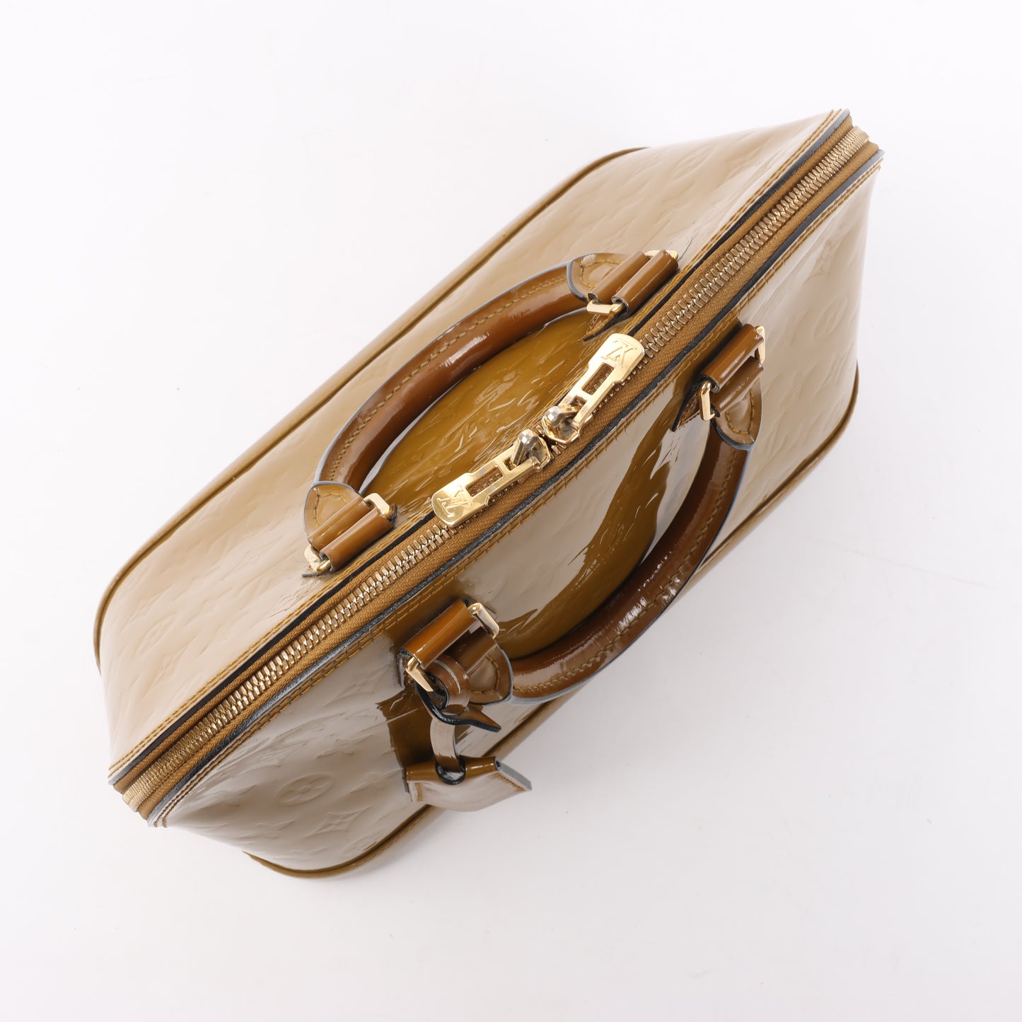 Louis Vuitton Vernis Alma Handtasche in Oliv M91582