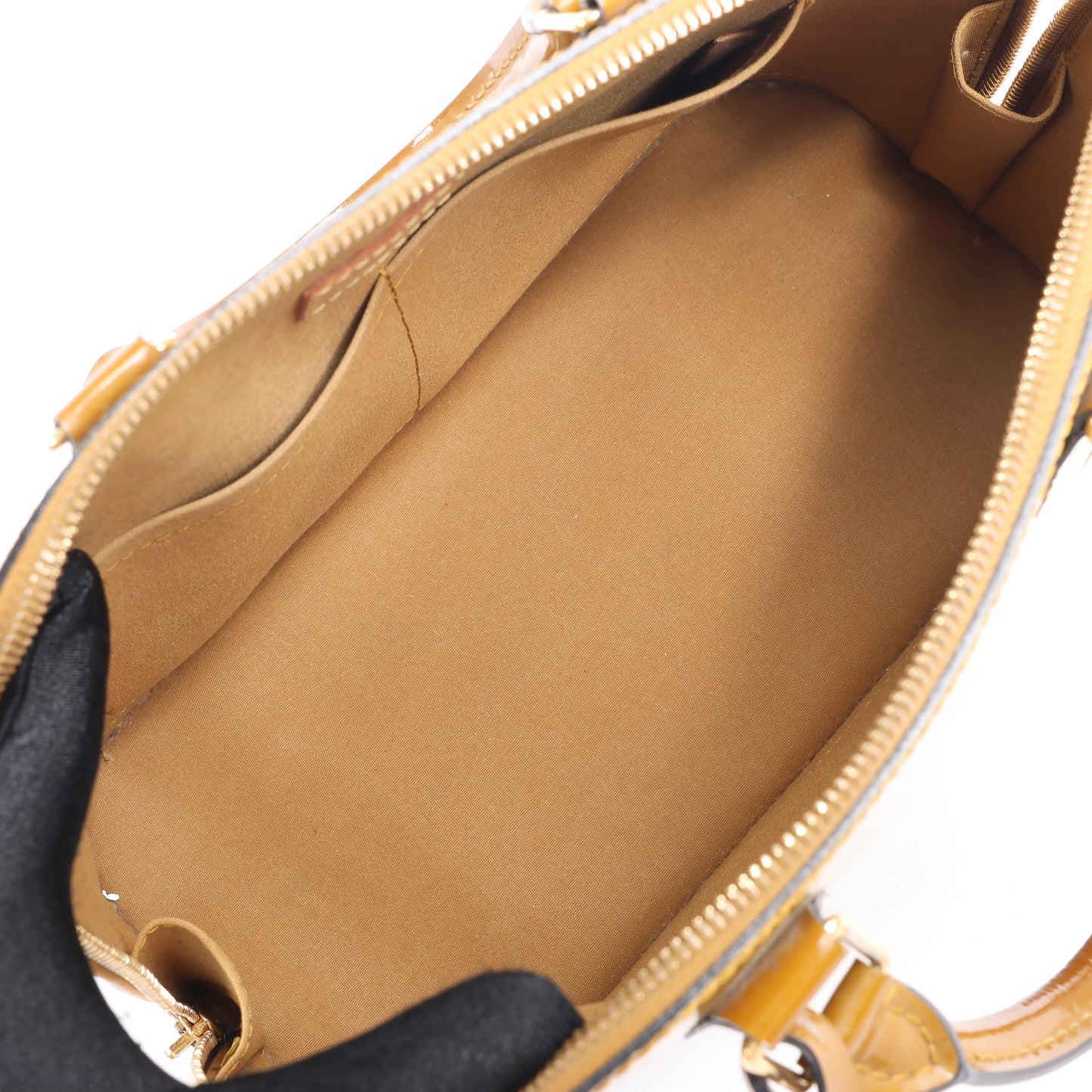 Louis Vuitton Vernis Alma Handtasche in Oliv M91582