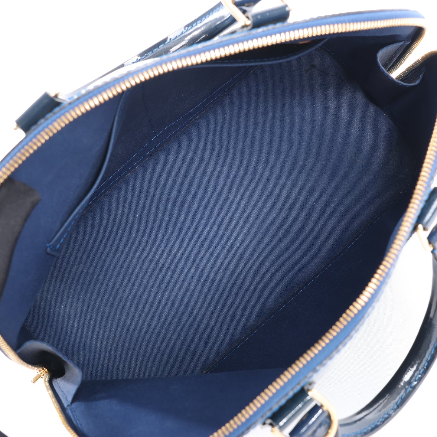 Sac à main LOUIS VUITTON Vernis Alma PM bleu marine M90053