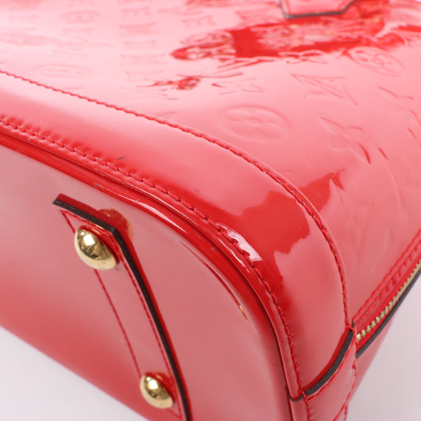 Sac à main LOUIS VUITTON Vernis Alma PM en rouge M90096