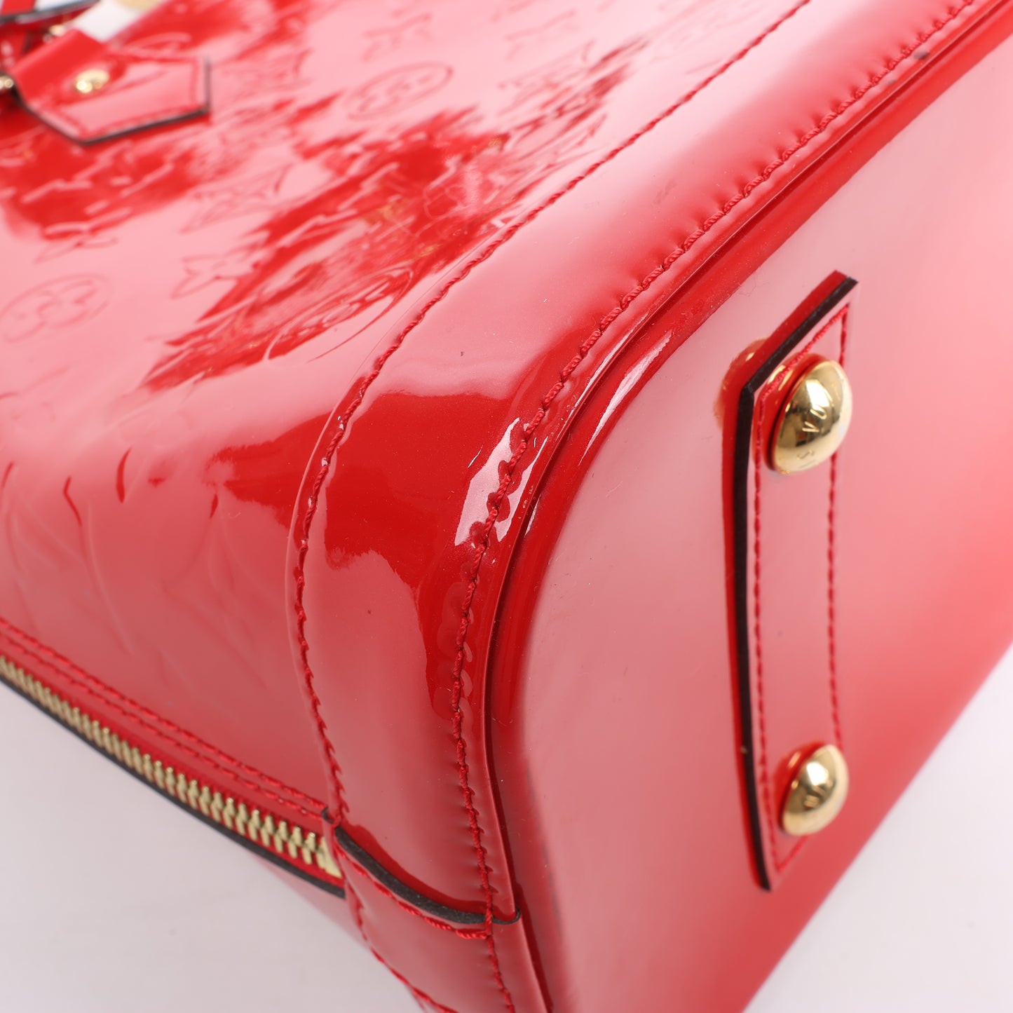 Sac à main LOUIS VUITTON Vernis Alma PM en rouge M90096