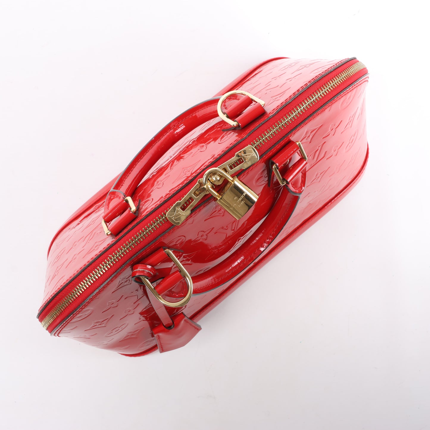 Sac à main LOUIS VUITTON Vernis Alma PM en rouge M90096
