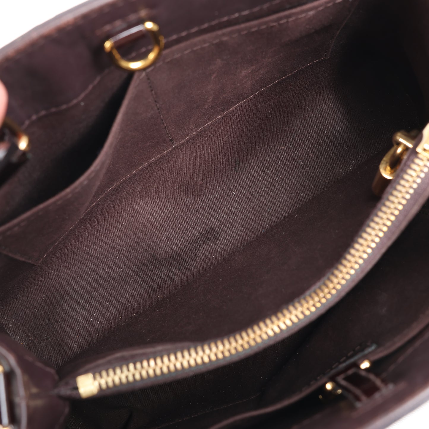 Louis Vuitton Vernis Montaigne BB 2Way Handtasche in Amarante M50403