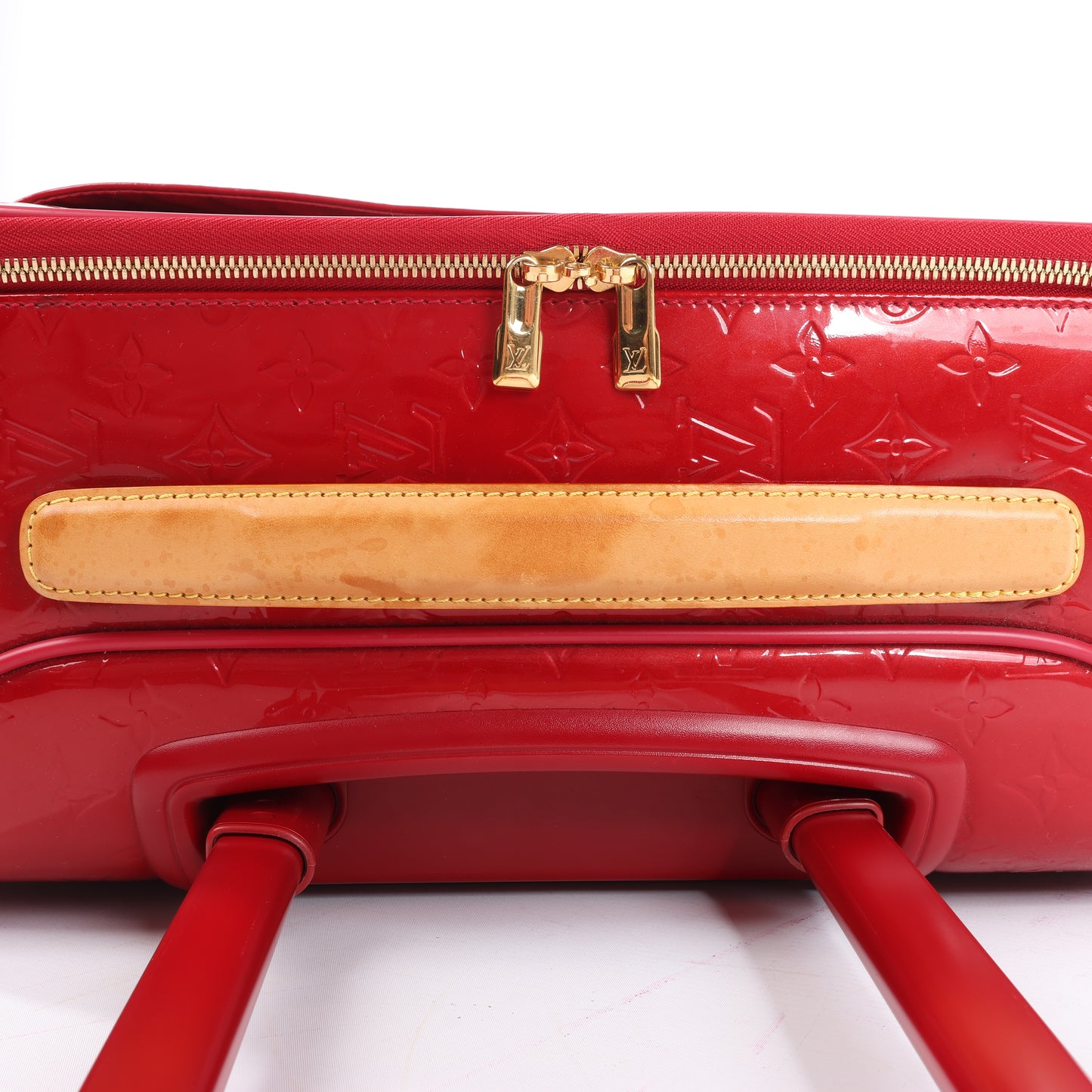Louis Vuitton Vernis Valise Pegase 45 Sac de voyage en rouge M91278