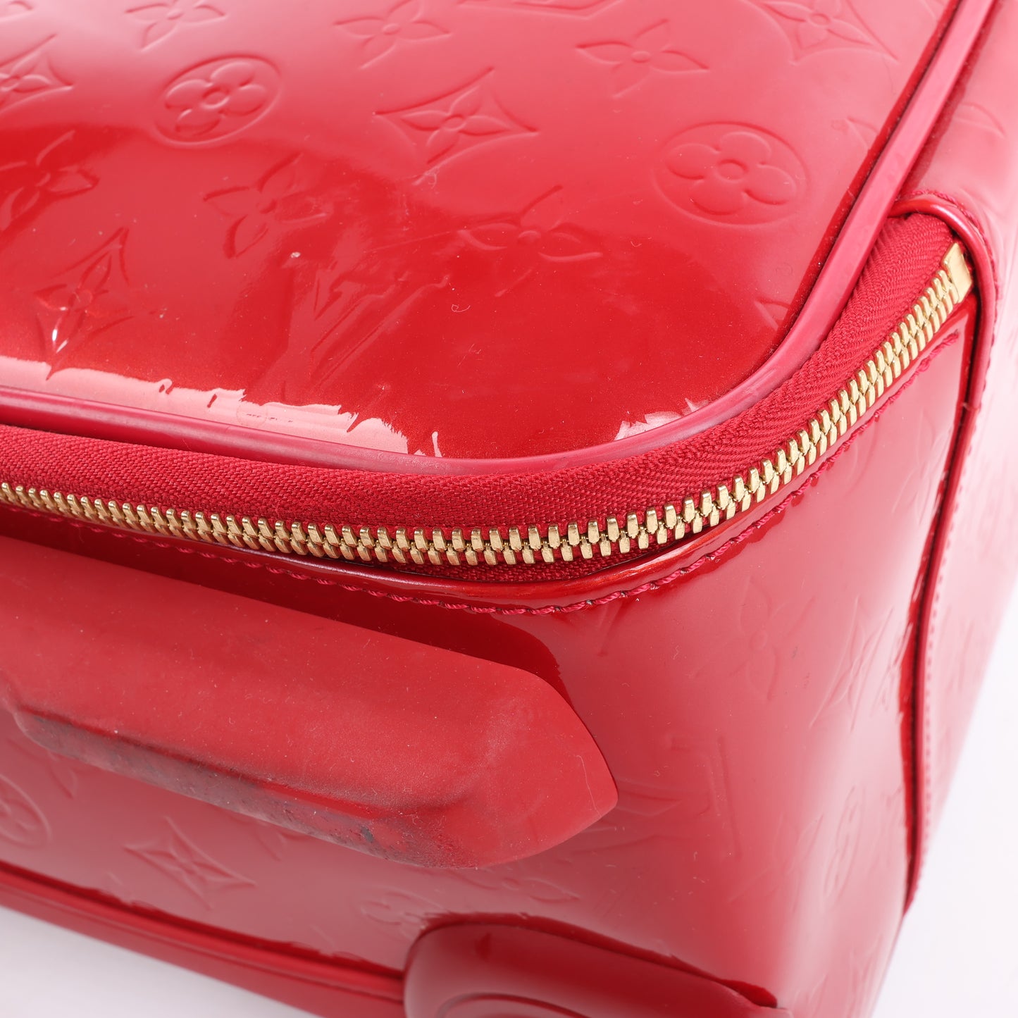 Louis Vuitton Vernis Valise Pegase 45 Sac de voyage en rouge M91278