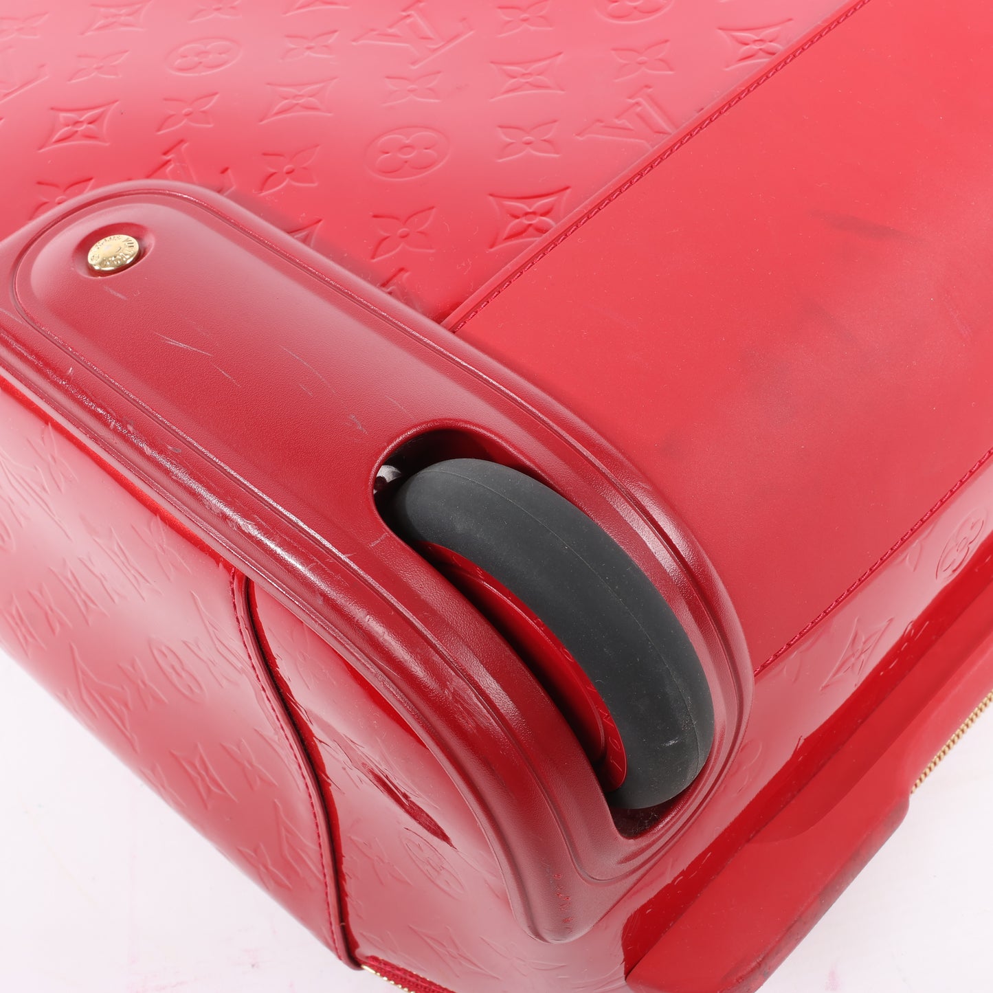 Louis Vuitton Vernis Valise Pegase 45 Sac de voyage en rouge M91278
