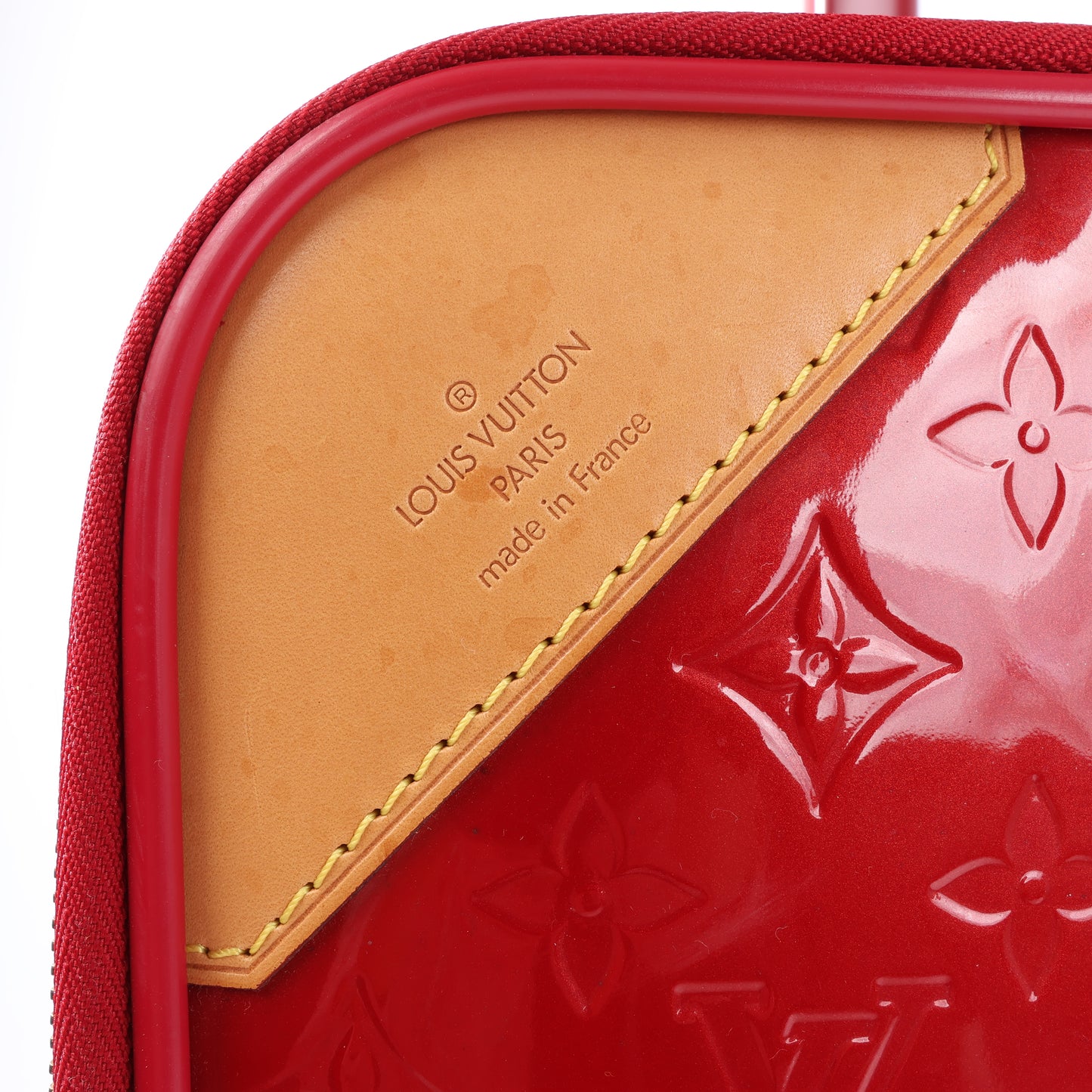 Louis Vuitton Vernis Valise Pegase 45 Sac de voyage en rouge M91278