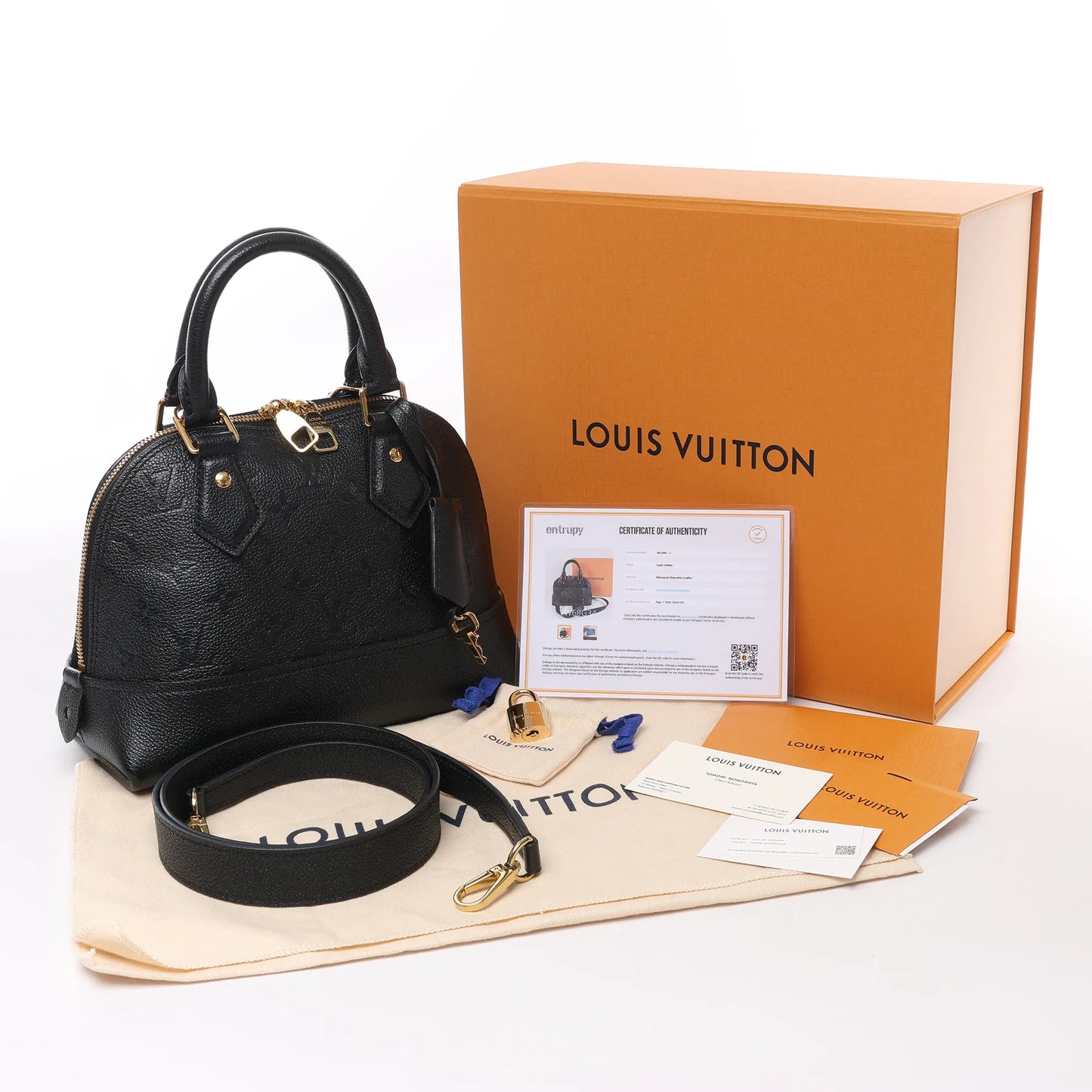 Louis Vuitton Monogram Empreinte Alma BB 2Way Handtasche in Schwarz M44829