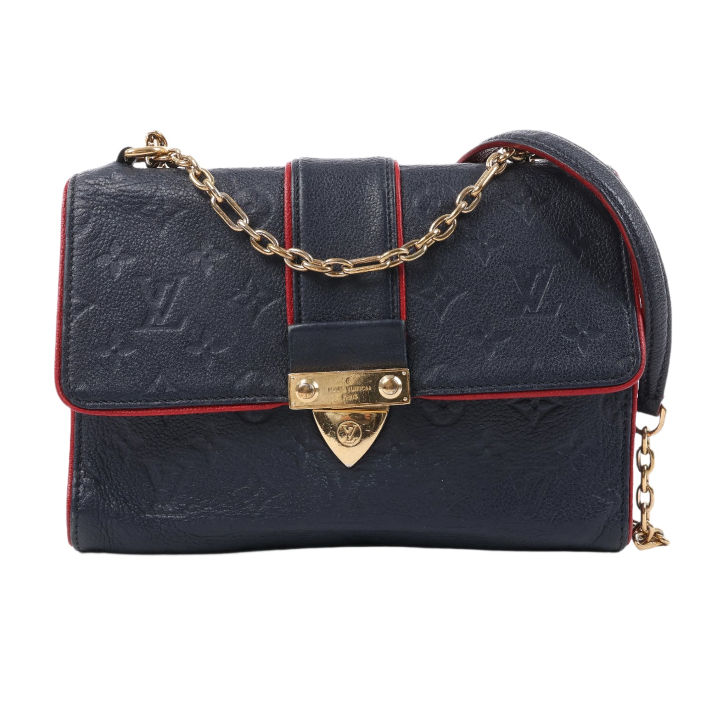 Louis Vuitton Monogram Empreinte Saint-Sulpice PM Umhängetasche in Marineblau M43394