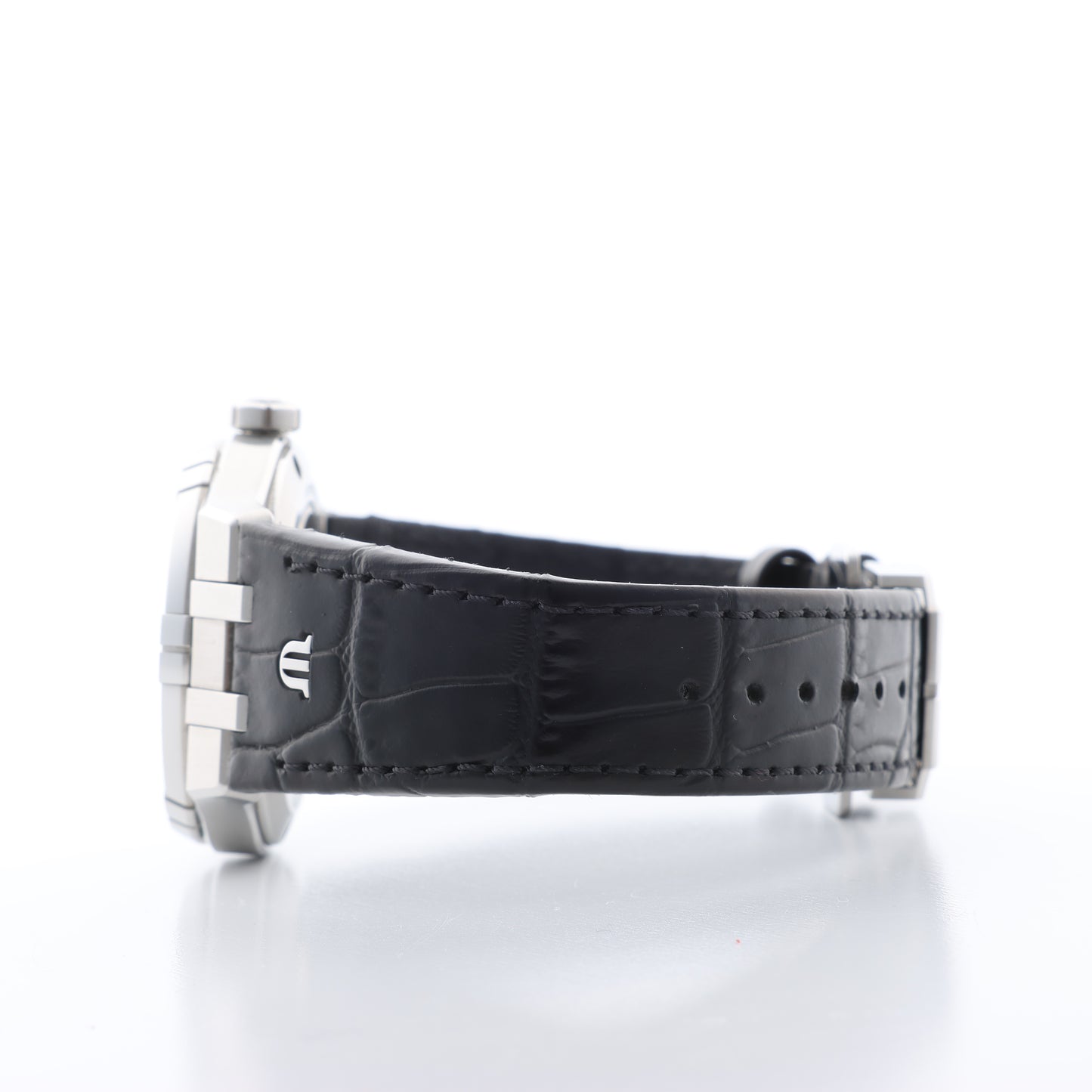 Maurice Lacroix Aikon 39mm AI6007-SS002-330-1 AY36727 SS & Leather AT Black Dial Watch