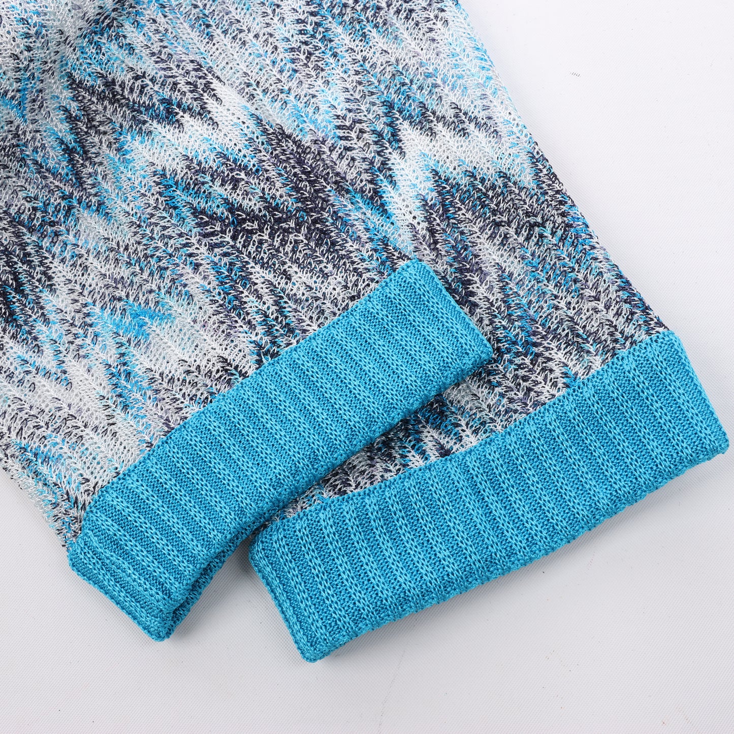 Missoni Häkel-Strickcardigan in Blau, Größe 40 IT