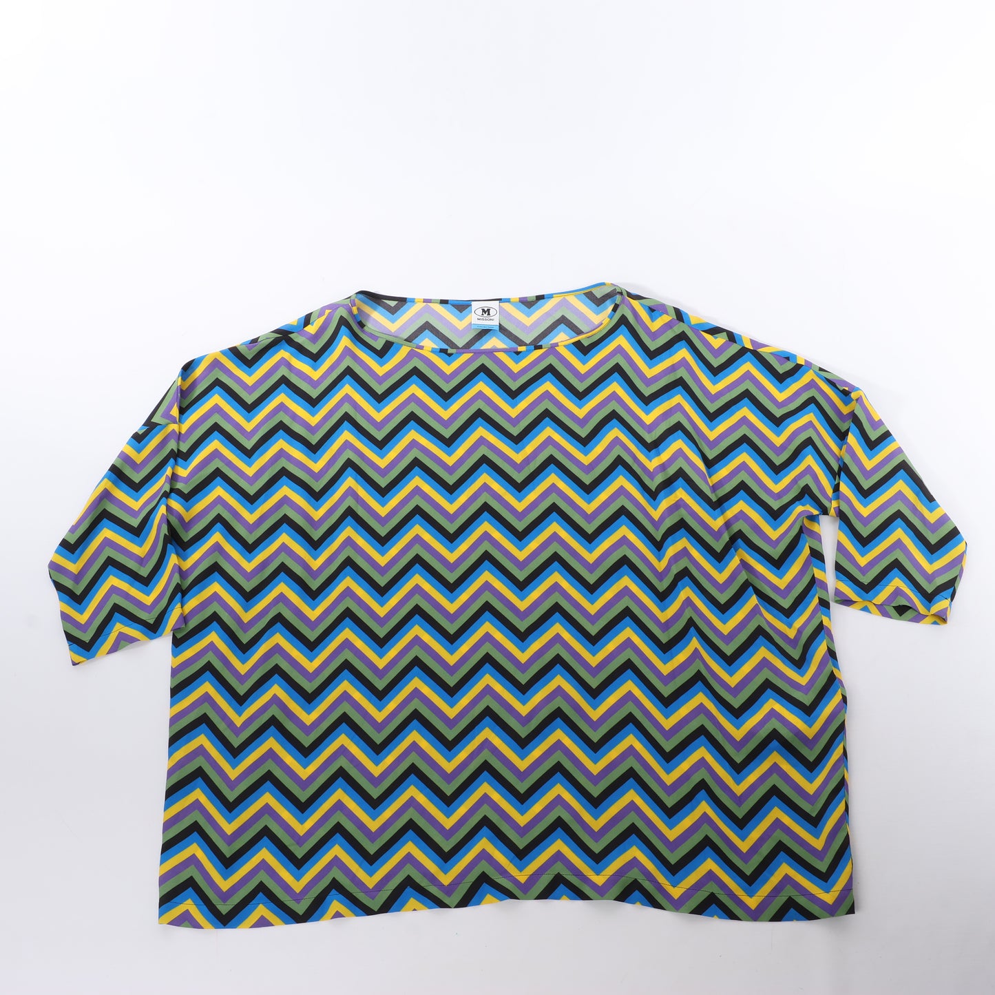 Missoni, mehrfarbiges Crêpe-Oberteil mit lockerer Passform, Größe S