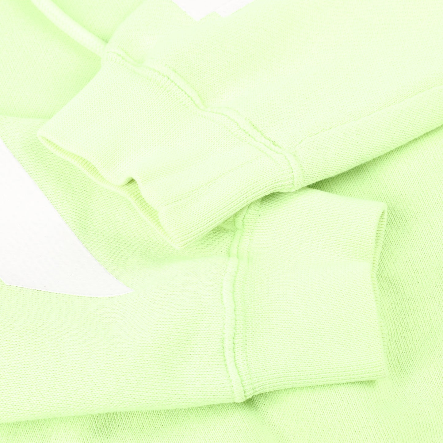 OFF-WHITE Arrow Logo Hooded Sweatshirt in Lime Green