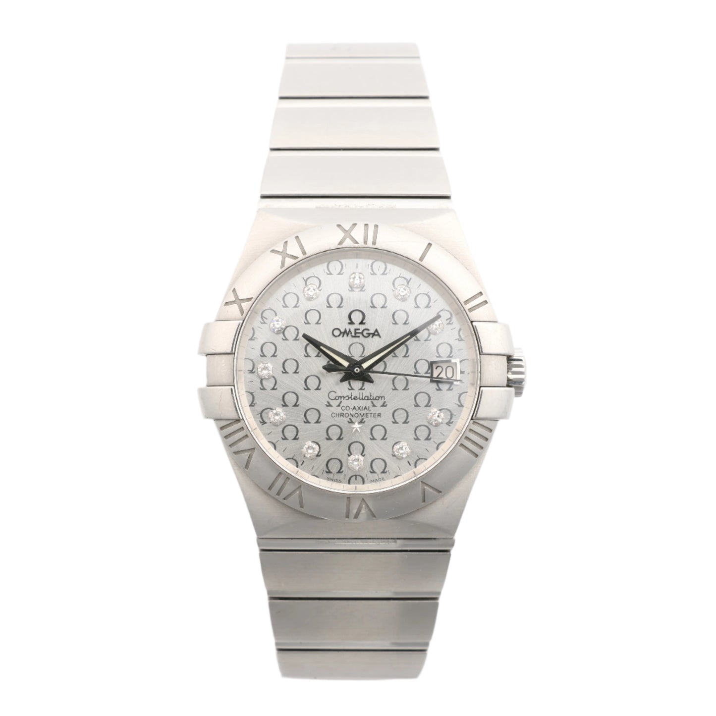 Omega Constellation Co-Axial Chronometer 123.10.35.20.52.002 88029829 SS AT Silver-Face Watch
