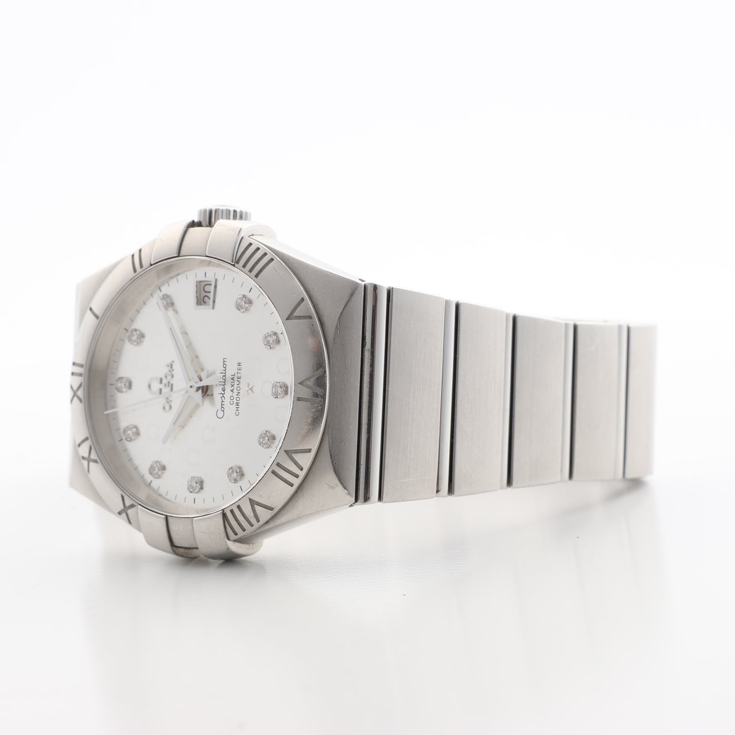 Omega Constellation Co-Axial Chronometer 123.10.35.20.52.002 88029829 SS AT Silver-Face Watch