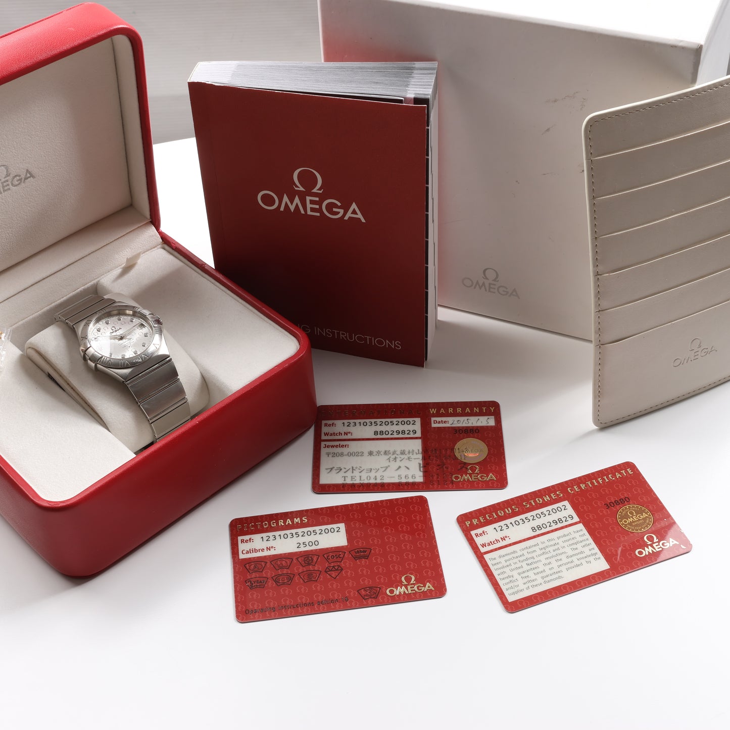 Omega Constellation Co-Axial Chronometer 123.10.35.20.52.002 88029829 SS AT Silver-Face Watch