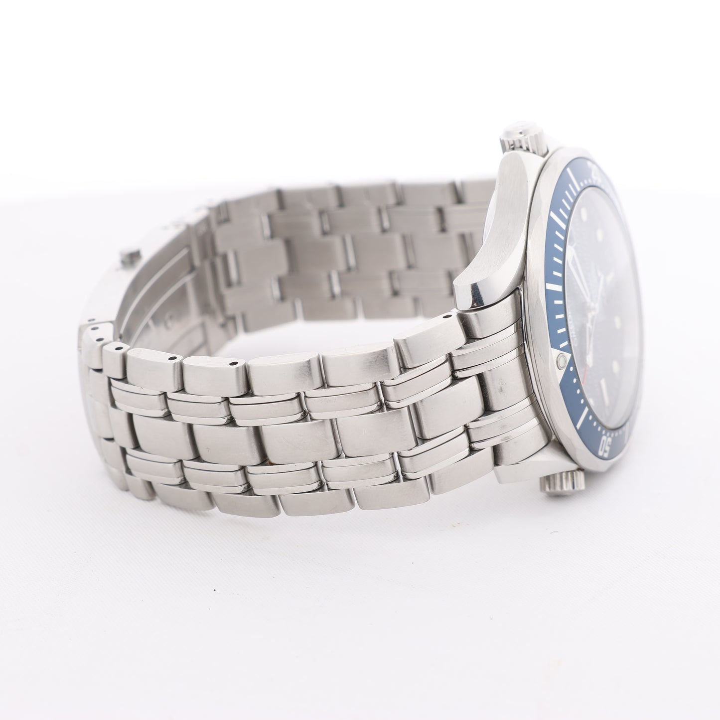 Omega Seamaster 007 James Bond Modell 2537.80 80429816 03859/10007 SS AT Uhr mit blauem Zifferblatt