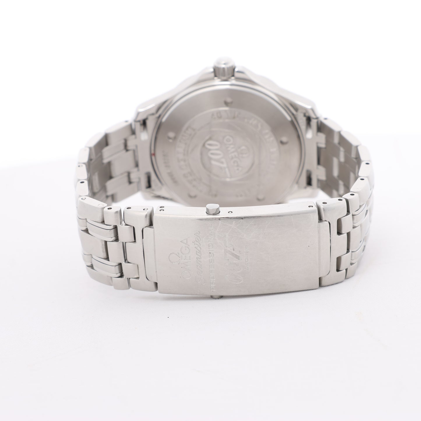 Omega Seamaster 007 James Bond Modell 2537.80 80429816 03859/10007 SS AT Uhr mit blauem Zifferblatt