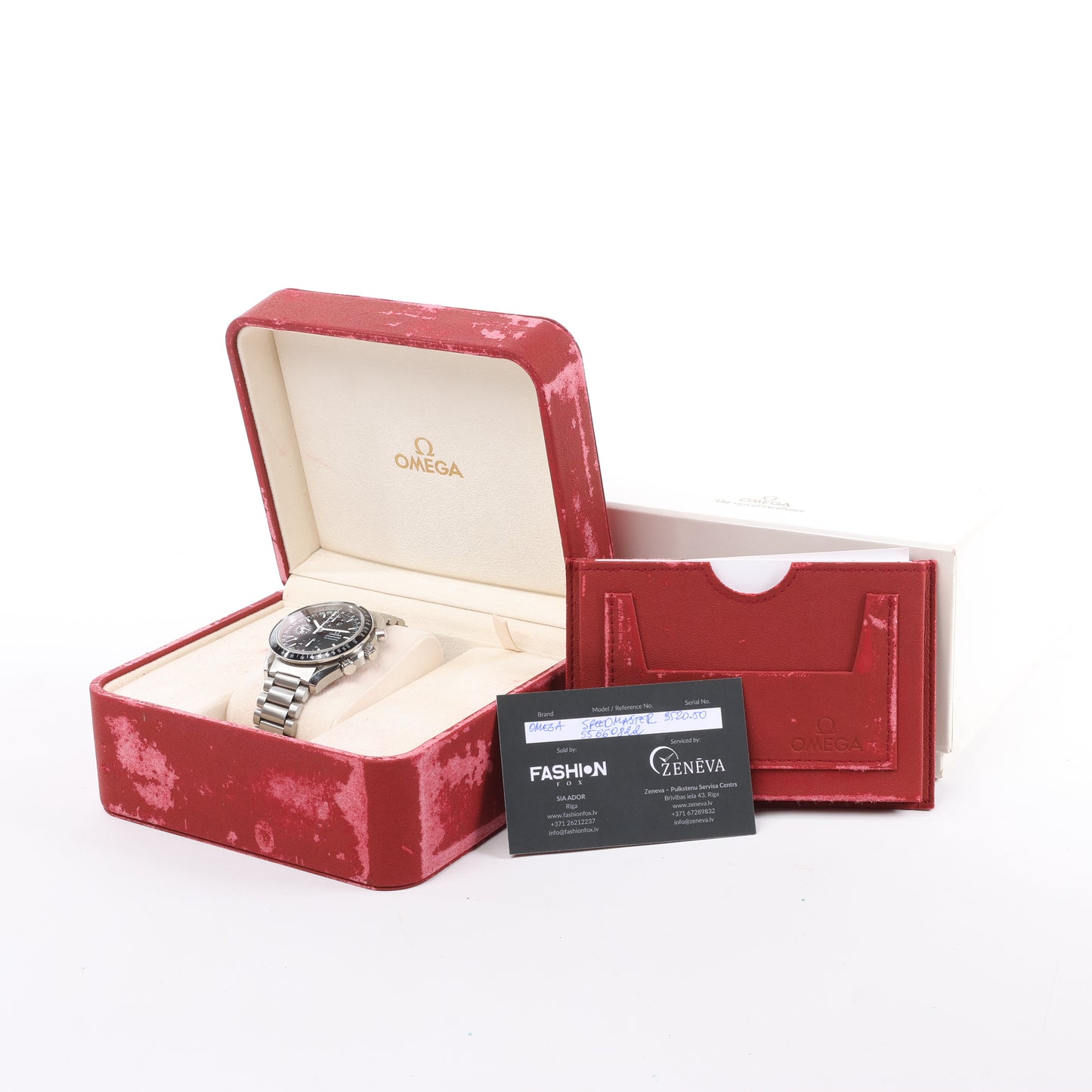 Omega Speedmaster 3520.50 55660822 SS SS AT Uhr mit schwarzem Zifferblatt