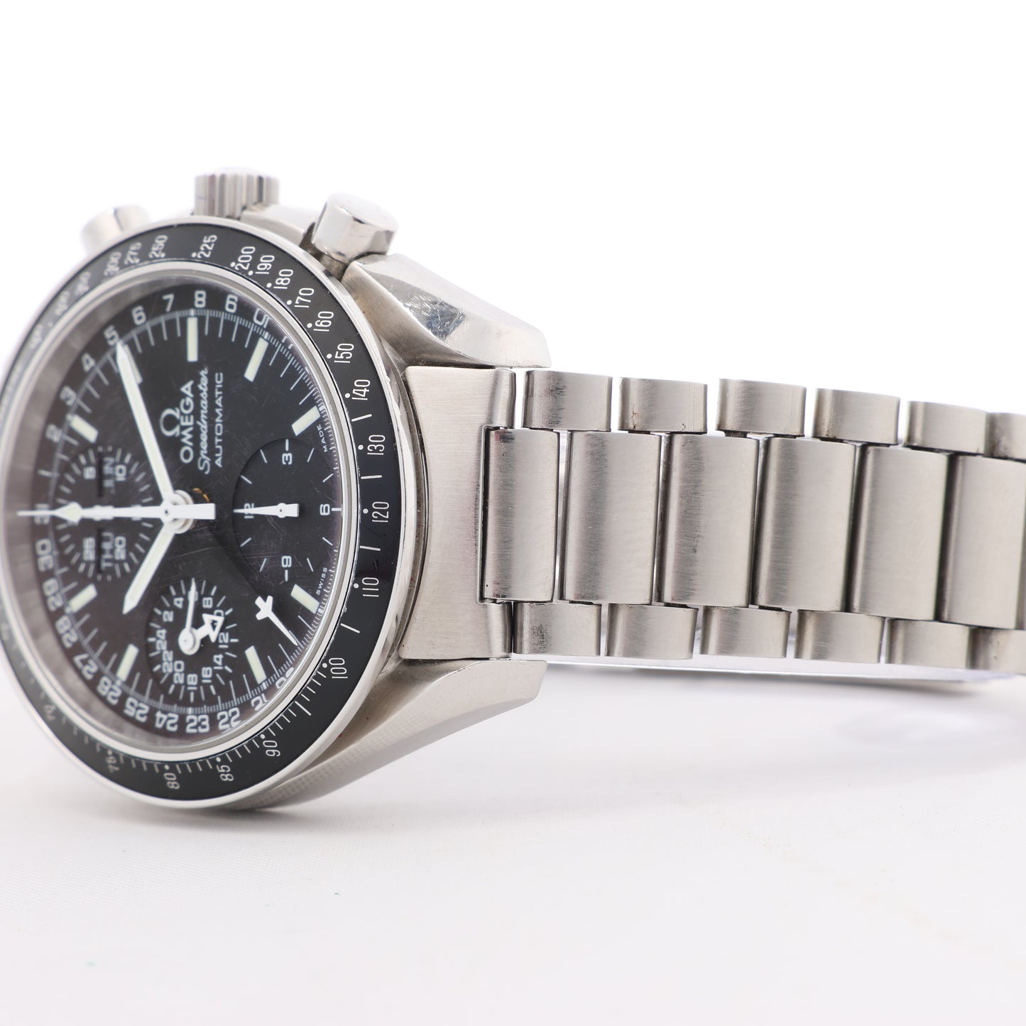 Omega Speedmaster 3520.50 55660822 SS SS AT Uhr mit schwarzem Zifferblatt